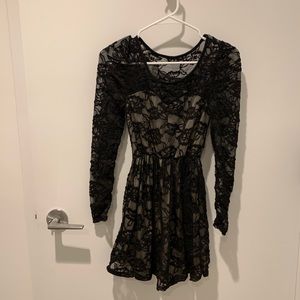 Black lace dress